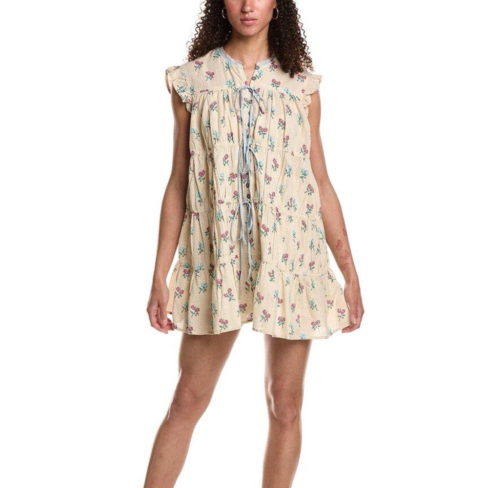 Free People Floral Babydoll Dress, Small